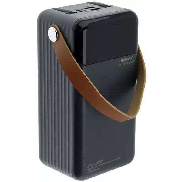 Повербанк 60000 мАг 22,5W із кабелем Type-c Lightning Remax RPP-565 PD+QC Сірий, фото №1