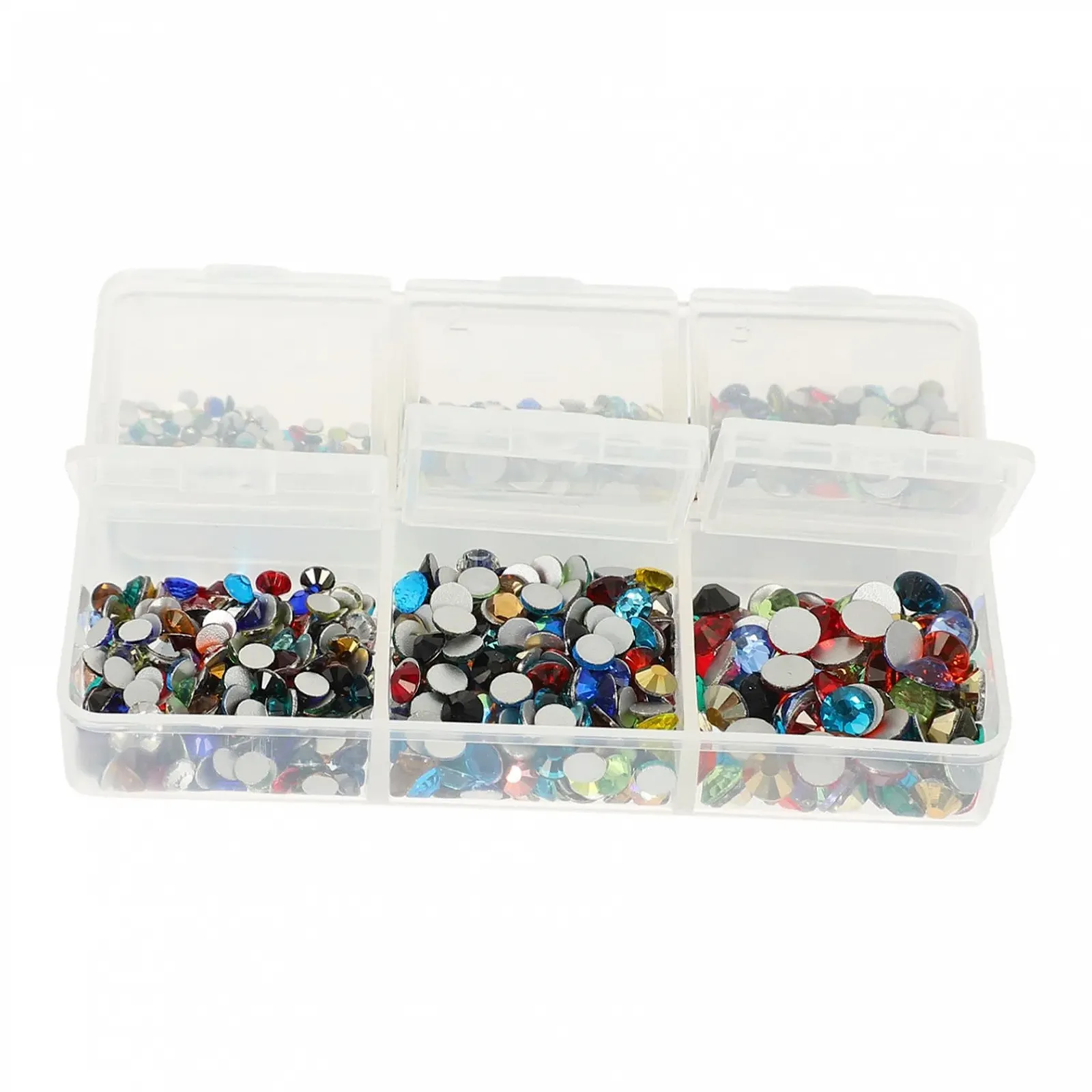 Украшения для ногтей FRCOLOR 3 набора Плоские стеклянные стразы для проектов Маникюрные ювелирные изделия, фото №1