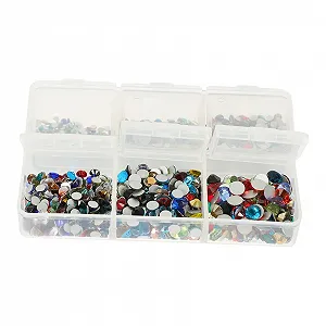 Украшения для ногтей FRCOLOR 3 набора Плоские стеклянные стразы для проектов Маникюрные ювелирные изделия - Фото 1