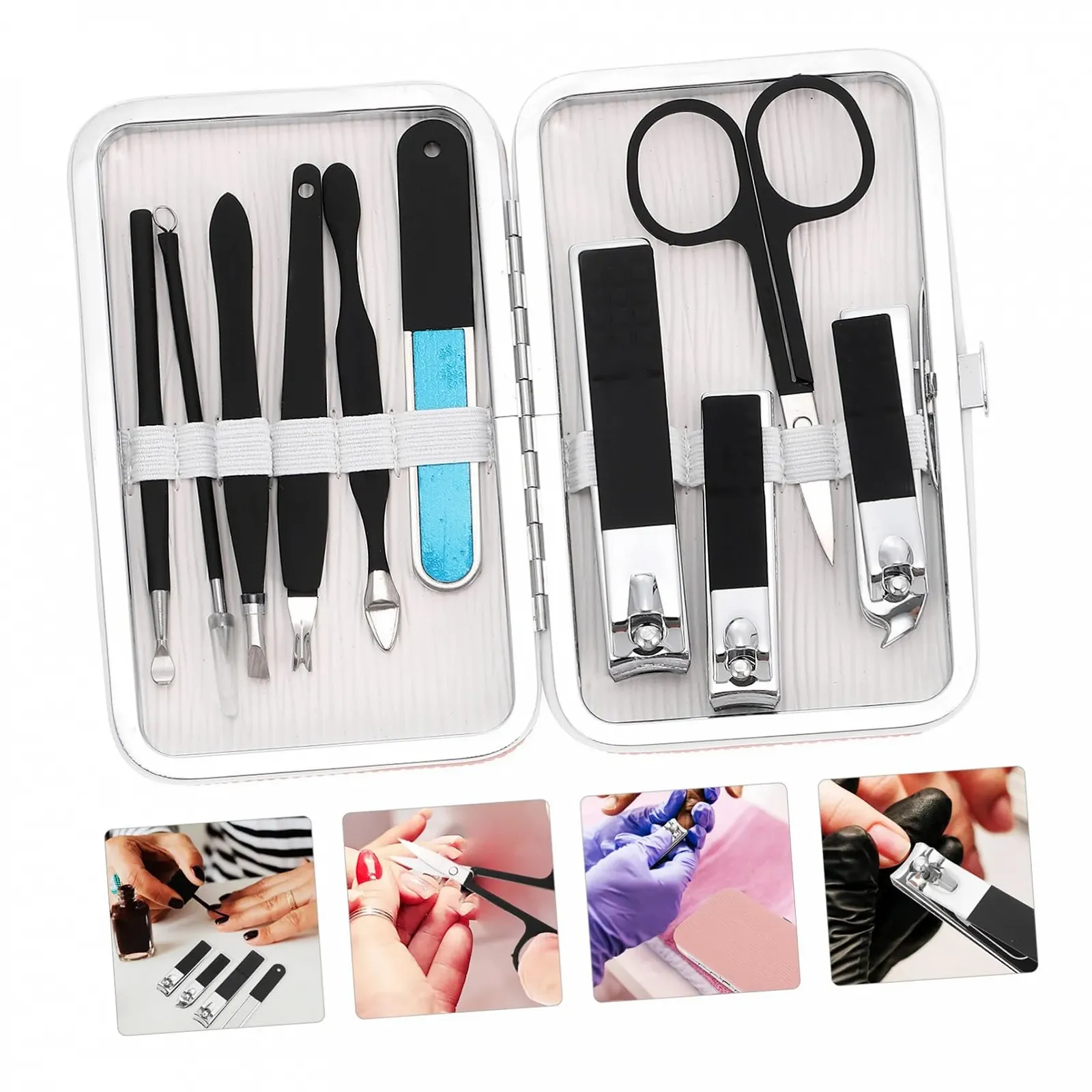 Набор инструментов для маникюра WRITWAA Черный Pu, фото №2