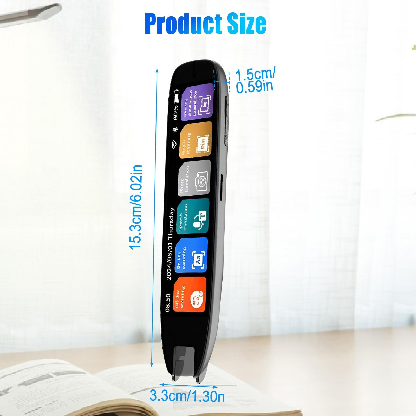 Ручка-перекладач CDIYTOOL Scan, Портативний пристрій для перекладу 142 мовами, фото №4