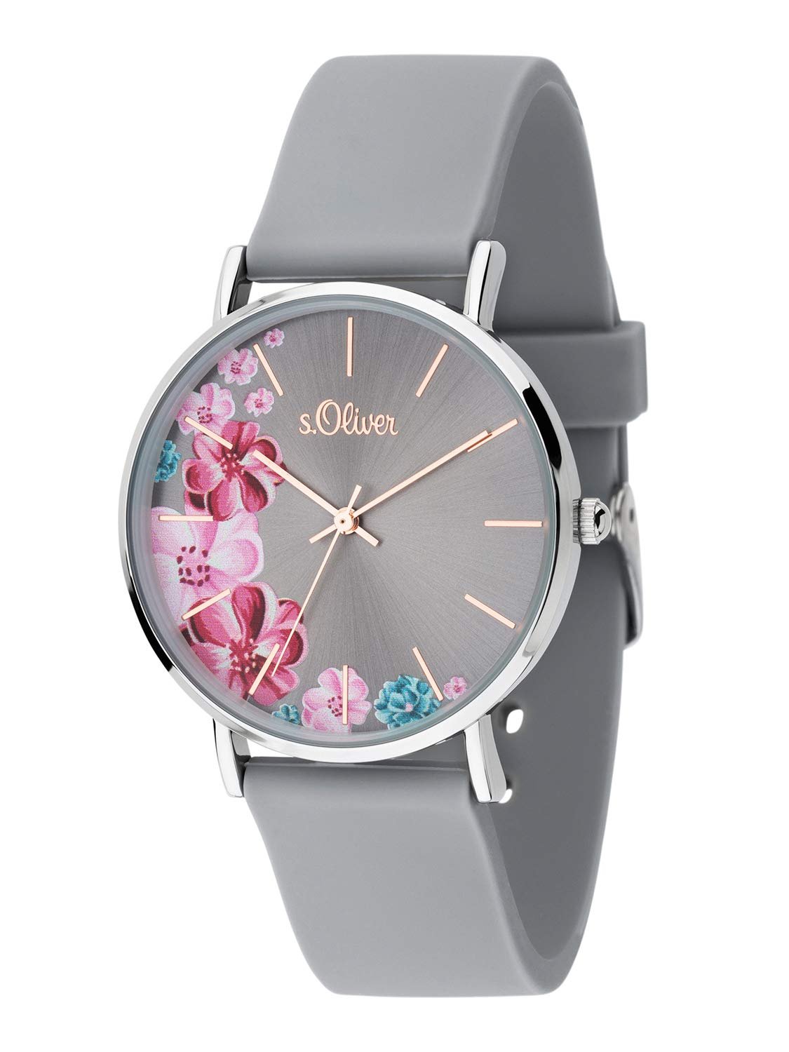 Женские аналоговые кварцевые часы s.Oliver с силиконовым ремешком, фото №2