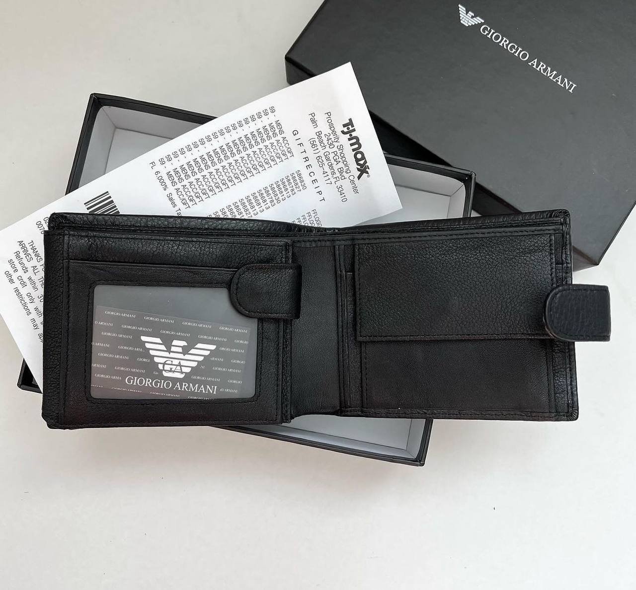 Чоловічий гаманець з натуральної шкіри Armani, фото №9