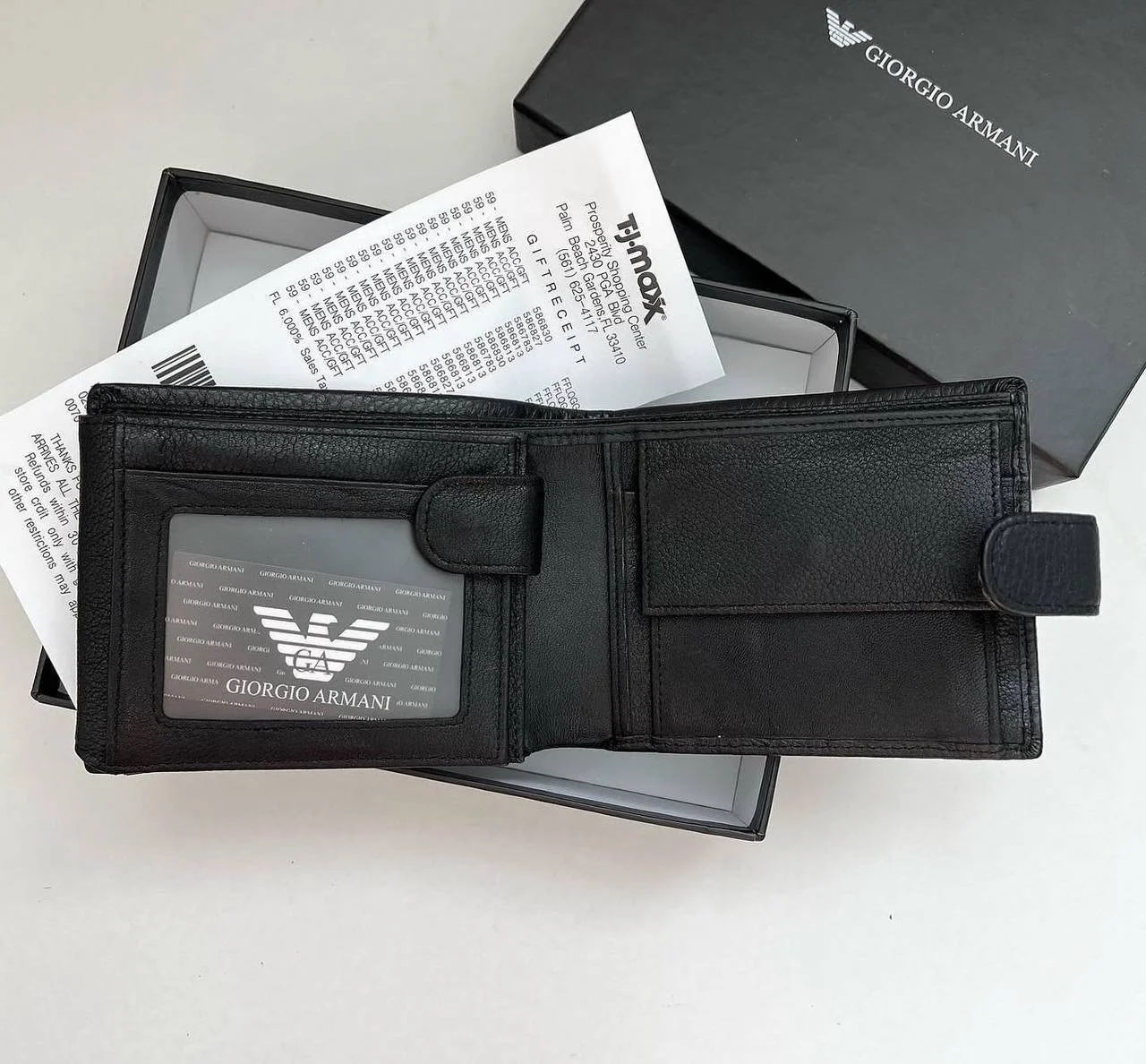 Чоловічий гаманець з натуральної шкіри Armani, фото №9