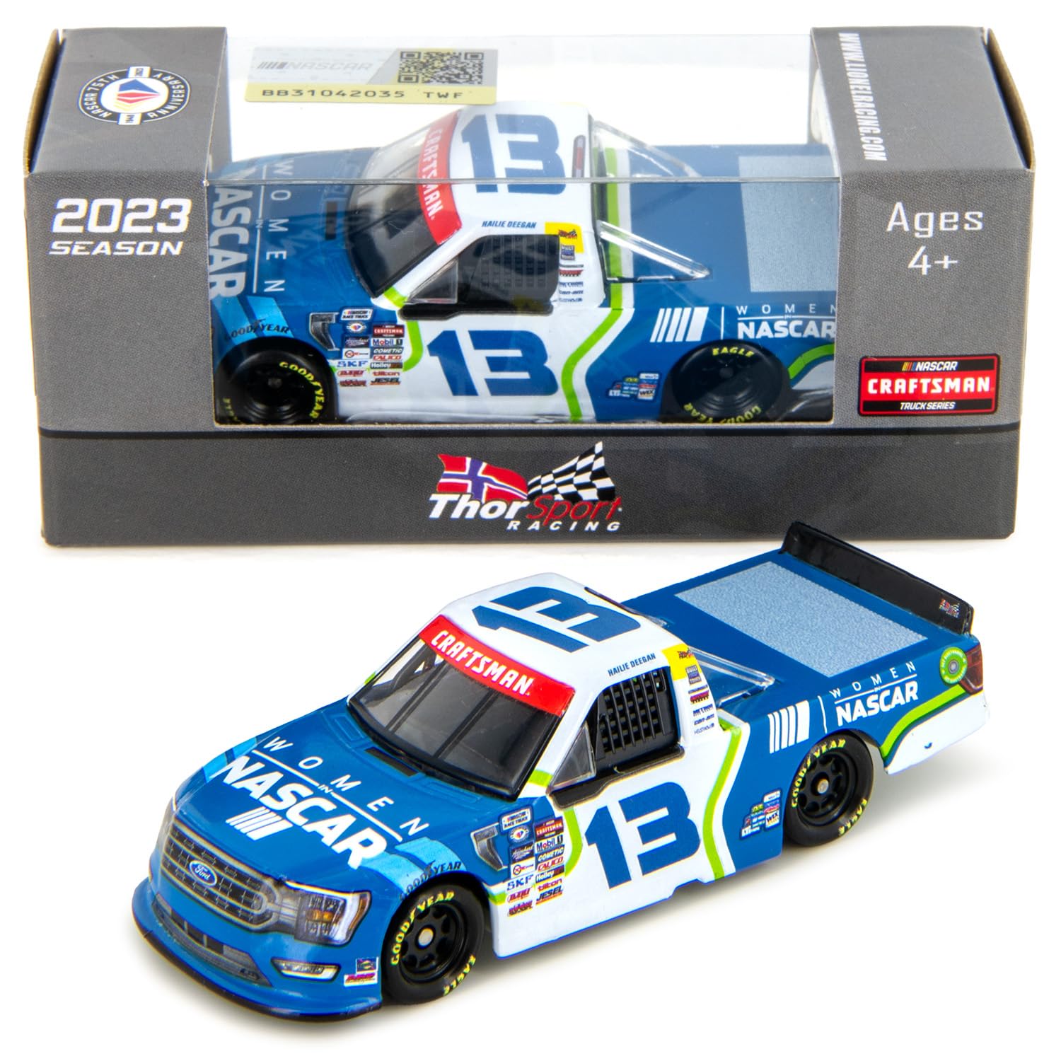 Іграшкова машинка Lionel Racing Hailie Deegan 2023 Women in NASCAR Truck Series Diecast Масштаб 1:64, фото №1