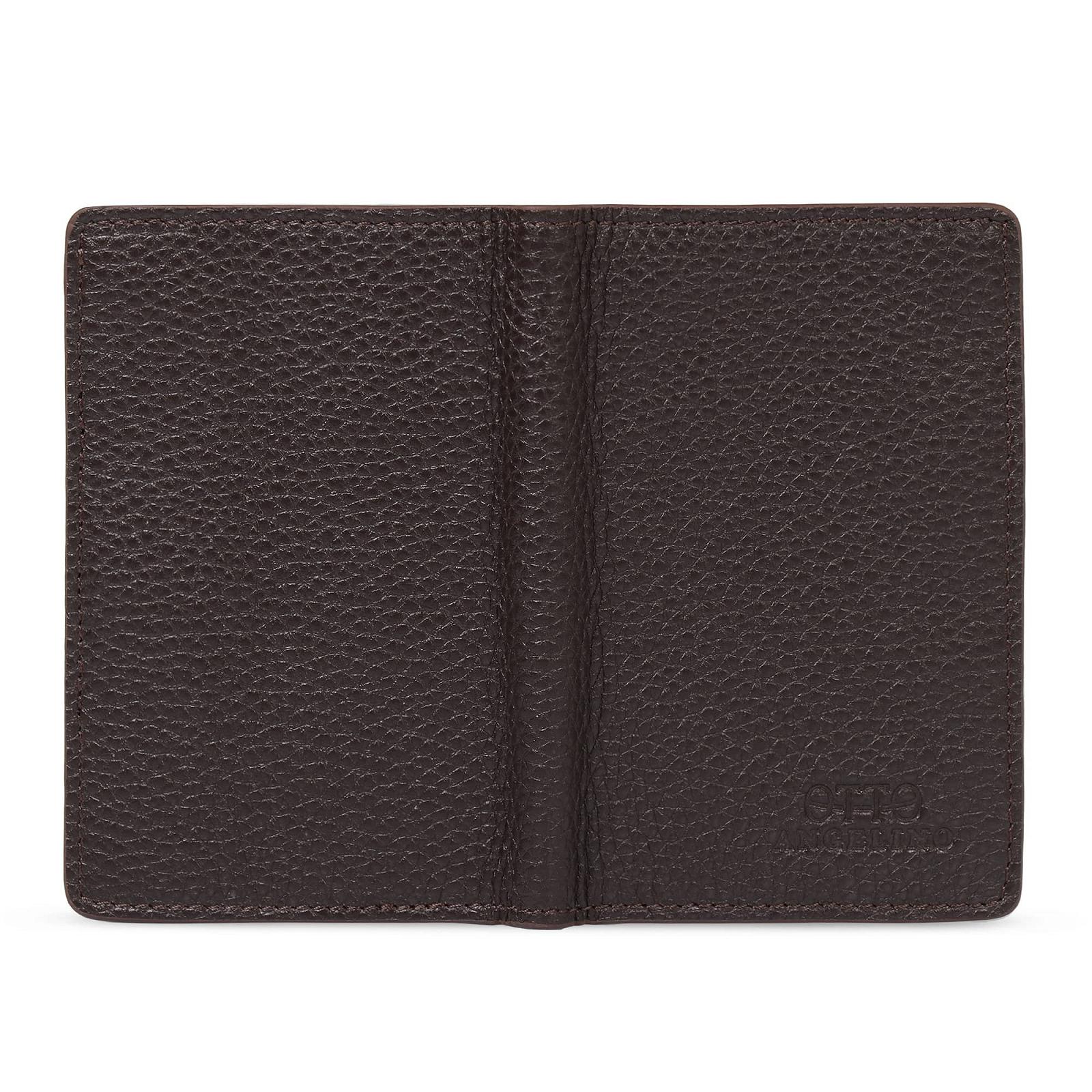 Кошелек Otto Angelino Bifold из натуральной кожи - Стиль паспорт - ID, банковские карты, наличные, RFID блокировка - Унисекс, фото №7