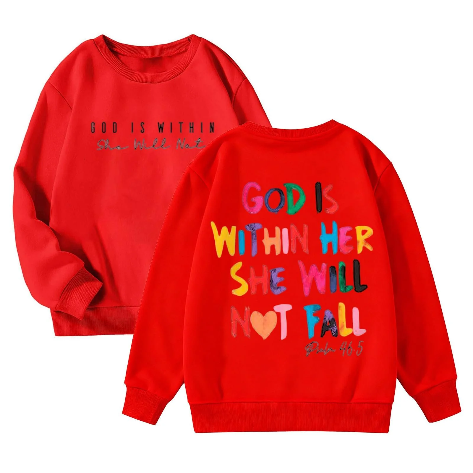 Толстовка для девочек God Is In Her She Won't - Толстовка с библейским стихом, фото №1