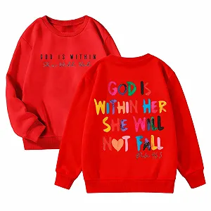 Толстовка для девочек God Is In Her She Won't - Толстовка с библейским стихом - Фото 1