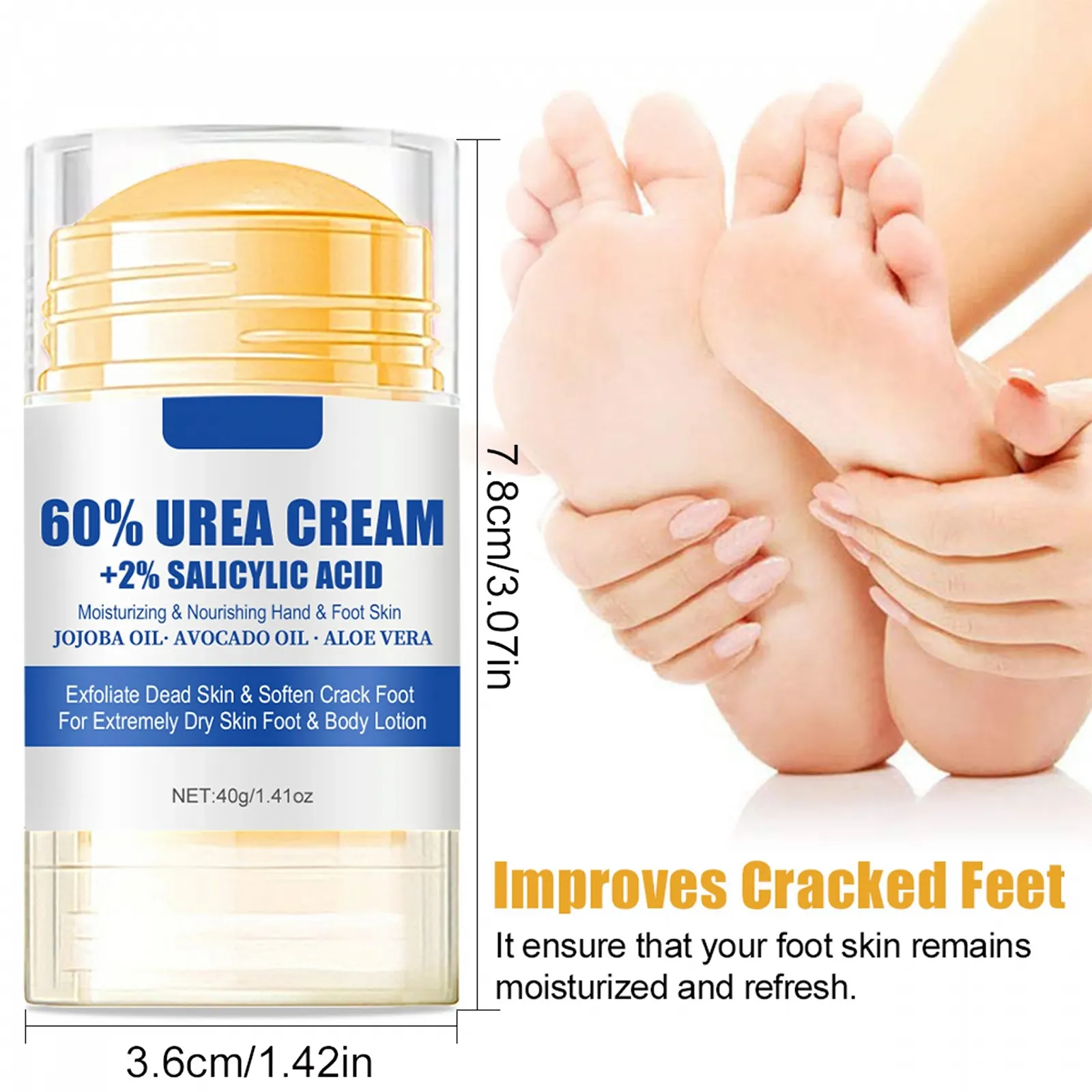 Крем-стик для ног 60% + 2% Urea Увлажняющий против мозолей и трещин 40 г, фото №7 Крем-стик для ног 60% + 2% Urea Увлажняющий против мозолей и трещин 40 г, фото №7