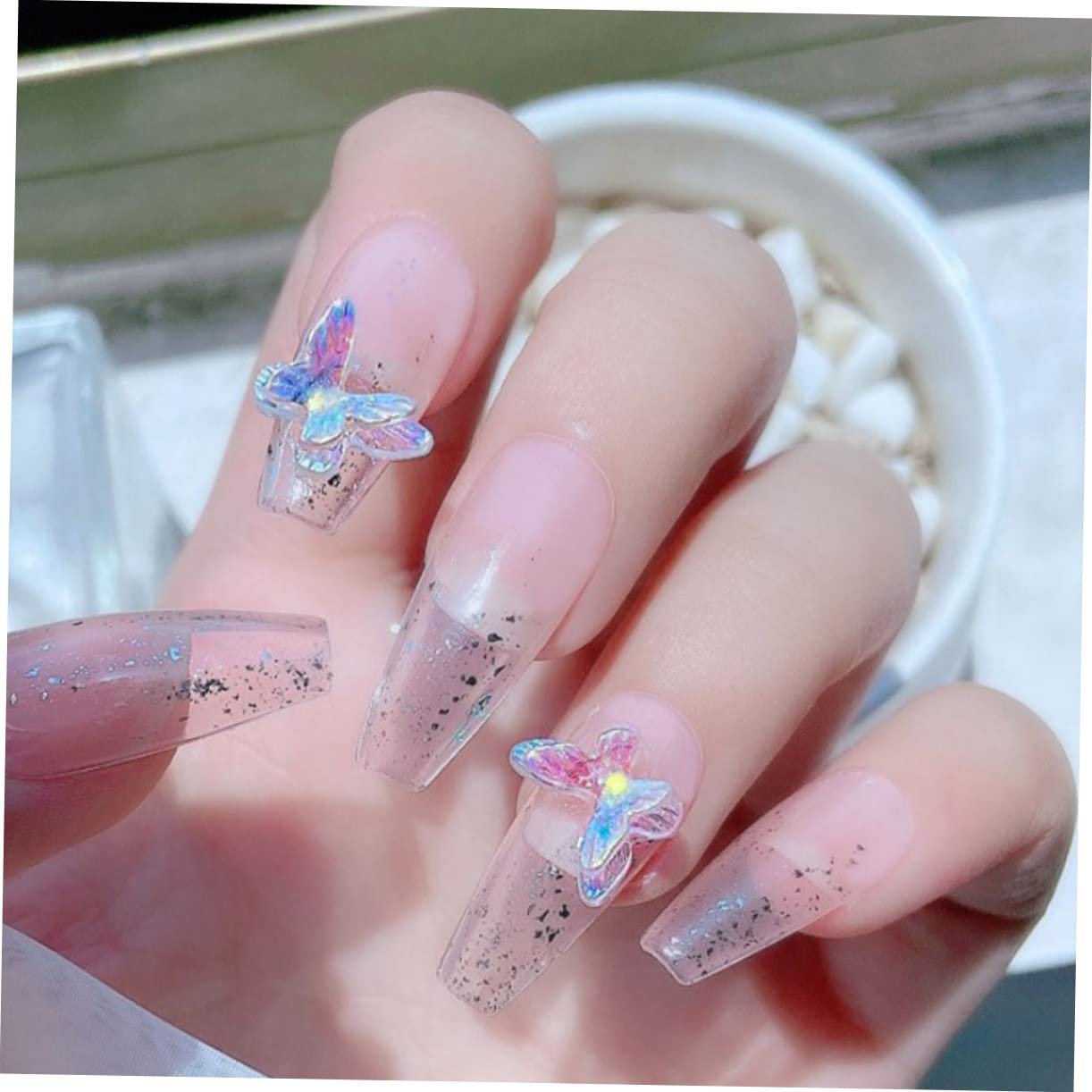 Блискучі Healeved, 40 шт, різнокольорові, для манікюру та творчого дизайну нігтів вдома та для проектів з нейл-арту, фото №5