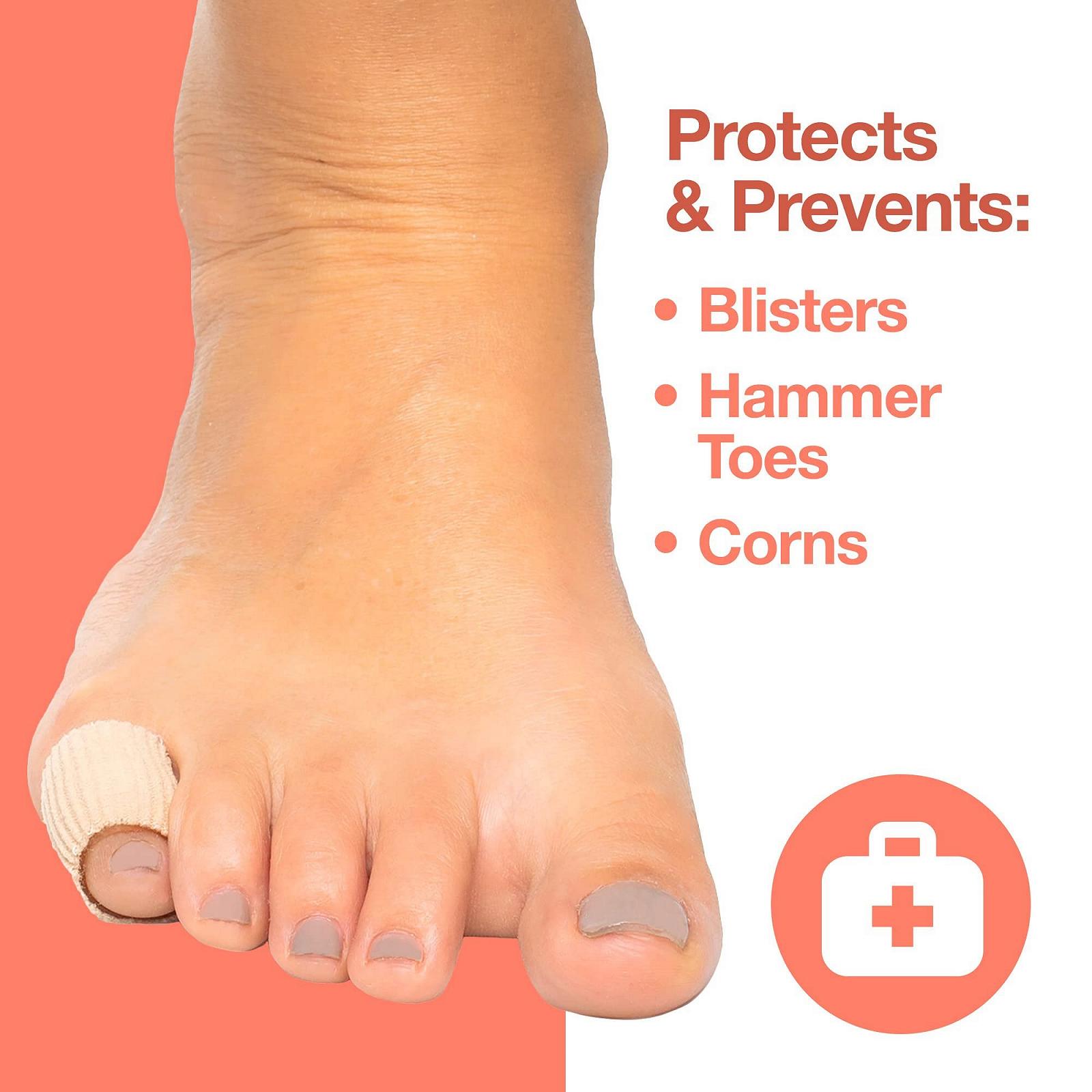 Трубки для пальців ніг ZenToes Відкриті, тканинні з гелевою підкладкою, захисні рукави для пухирів, молоткоподібних пальців, 5 штук, трубка 29 дюймів (маленький (діаметр 1/2 дюйма)), фото №4 Трубки для пальців ніг ZenToes Відкриті, тканинні з гелевою підкладкою, захисні рукави для пухирів, молоткоподібних пальців, 5 штук, трубка 29 дюймів (маленький (діаметр 1/2 дюйма)), фото №4