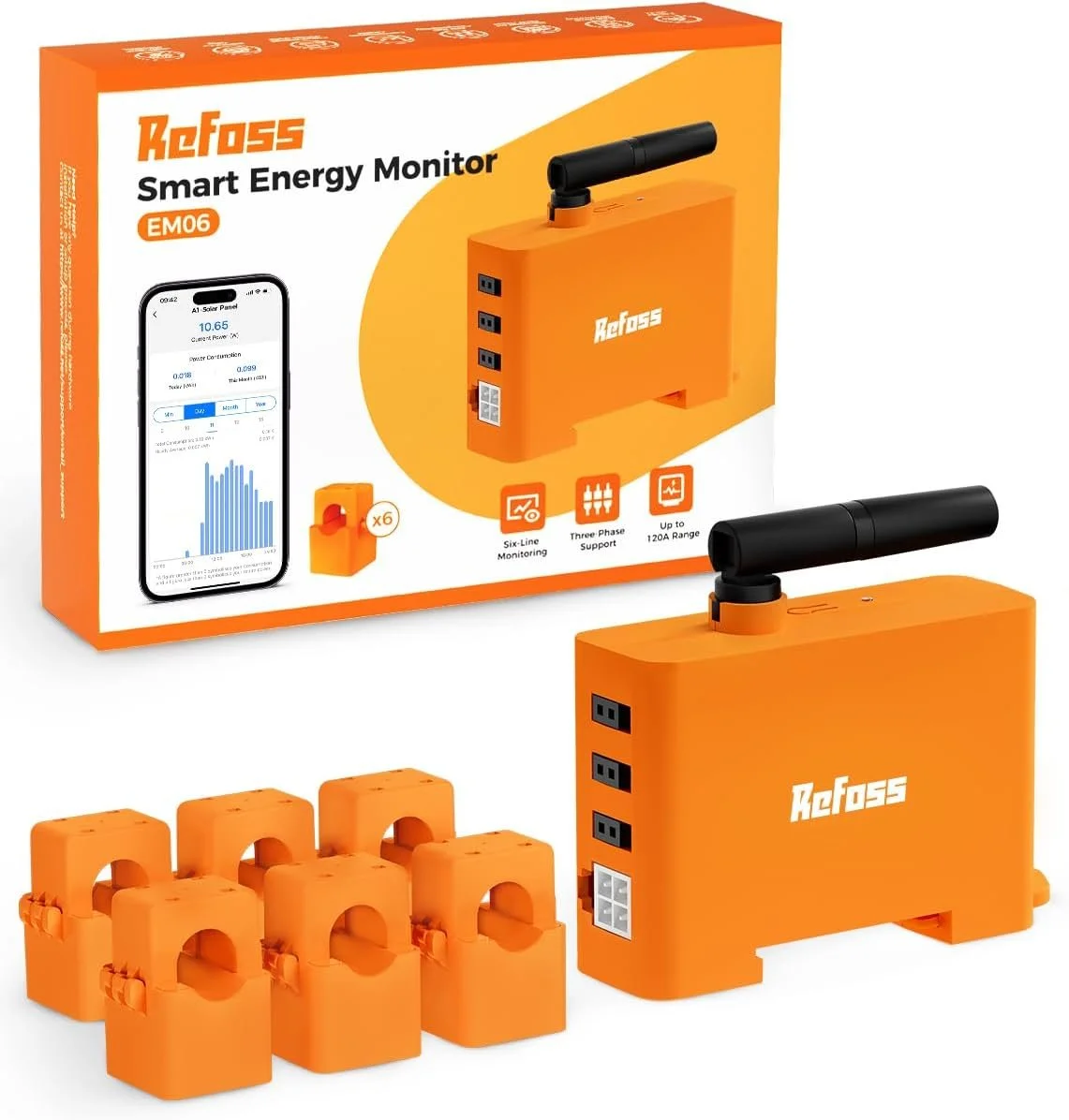 Вимірювач потужності Refoss EM06 Оранжевий, фото №1