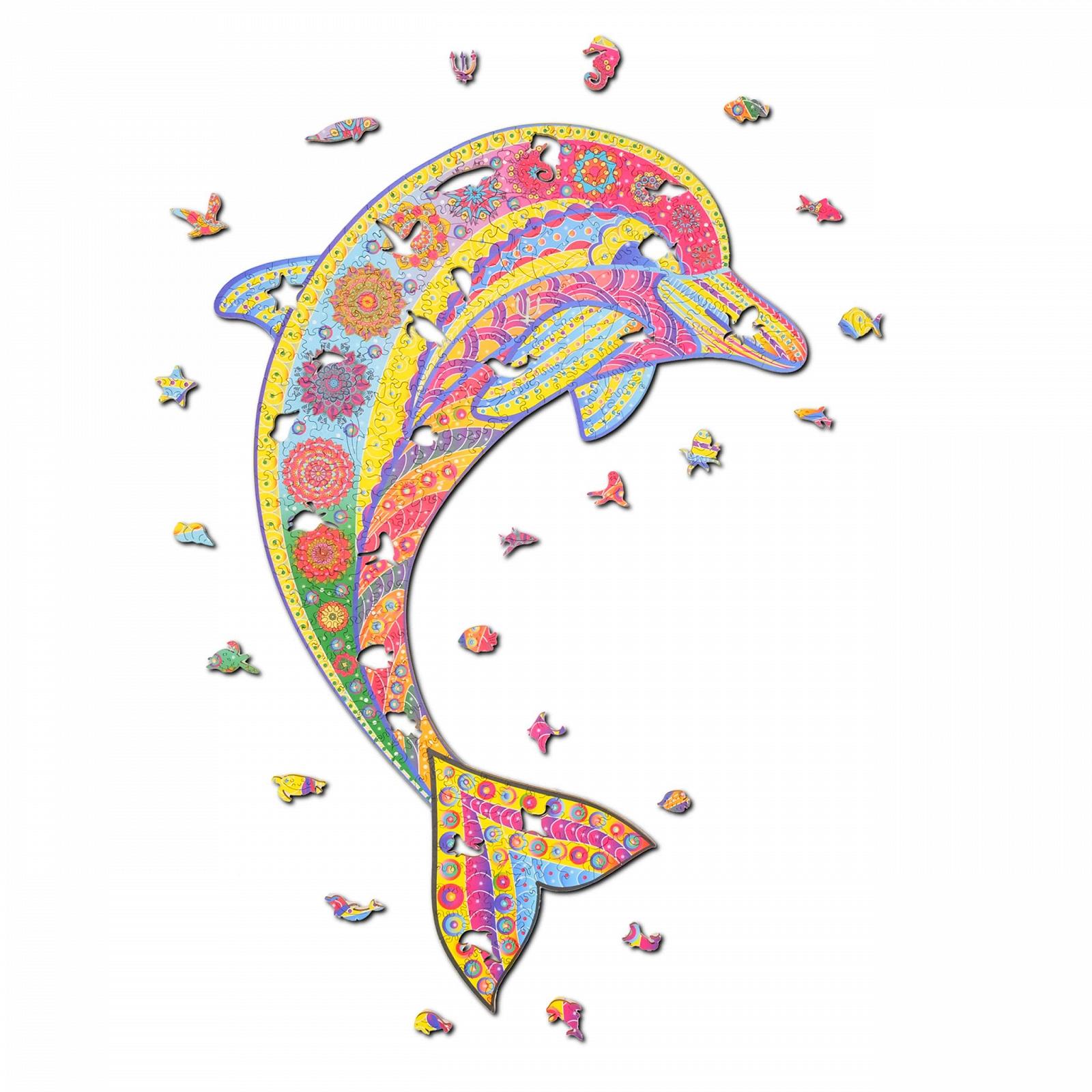 Пазл деревянный Dancing Dolphin Дельфин 285 элементов XL, фото №1