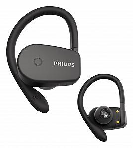 Наушники-вкладыши Philips Audio TAA5205BK/00 Bluetooth спортивные беспроводные (моно режим, микрофон, 6-мм неодимовый драйвер, водонепроницаемость IPX7, быстрая зарядка, съемная дужка), черного цвета, один размер synthetic.ua - Фото 1