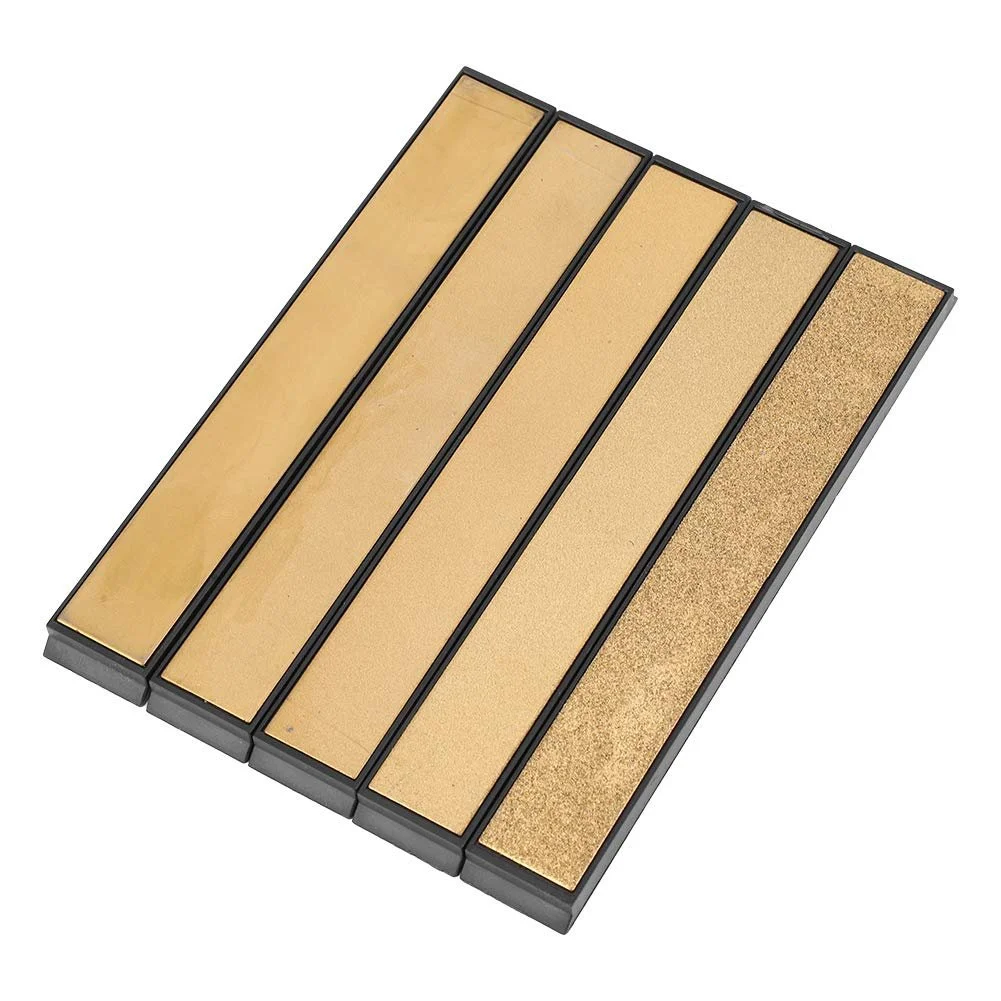 Набор точильных камней 5 шт. титановое напыление Emery 80-2000 Grit с ABS базой 23 x 160 мм, фото №9