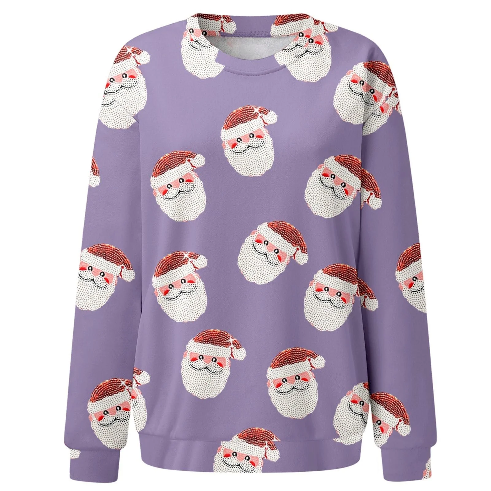 Женская новогодняя толстовка GFPGNDFHG Рождественский джемпер без капюшона Олень Бэмби Снеговик Рождественский свитшот, фото №4