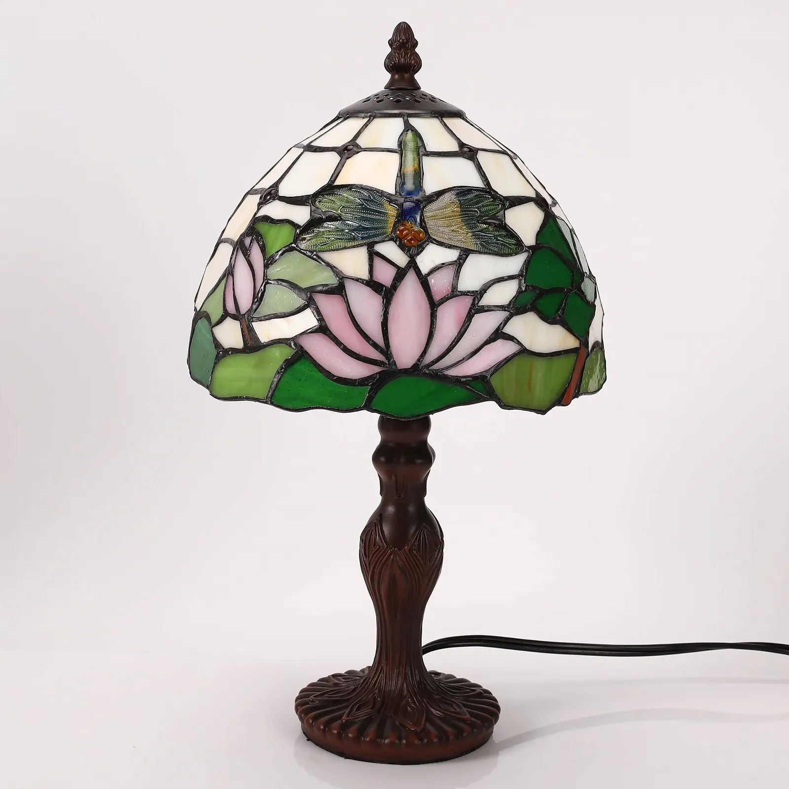 Настільна лампа Tiffany Dragonfly Pattern з LED лампою E27 Ретро, фото №2