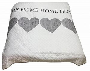 Покривало Leonado Vicenti 140 x 210 см або 220 x 240 см Білий "Home Heart" - Фото 1