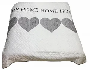 Покривало Leonado Vicenti 140 x 210 см або 220 x 240 см Білий "Home Heart" - Фото 1