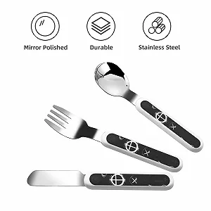 Набір дитячих столових приборів з трьох предметів synthetic.ua - Фото 1