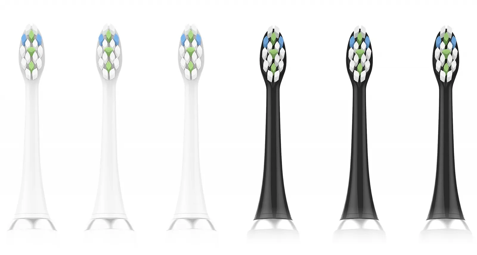 Звуковая зубная щетка Berdsen Sonica Набор из 2 шт. Черная, фото №6