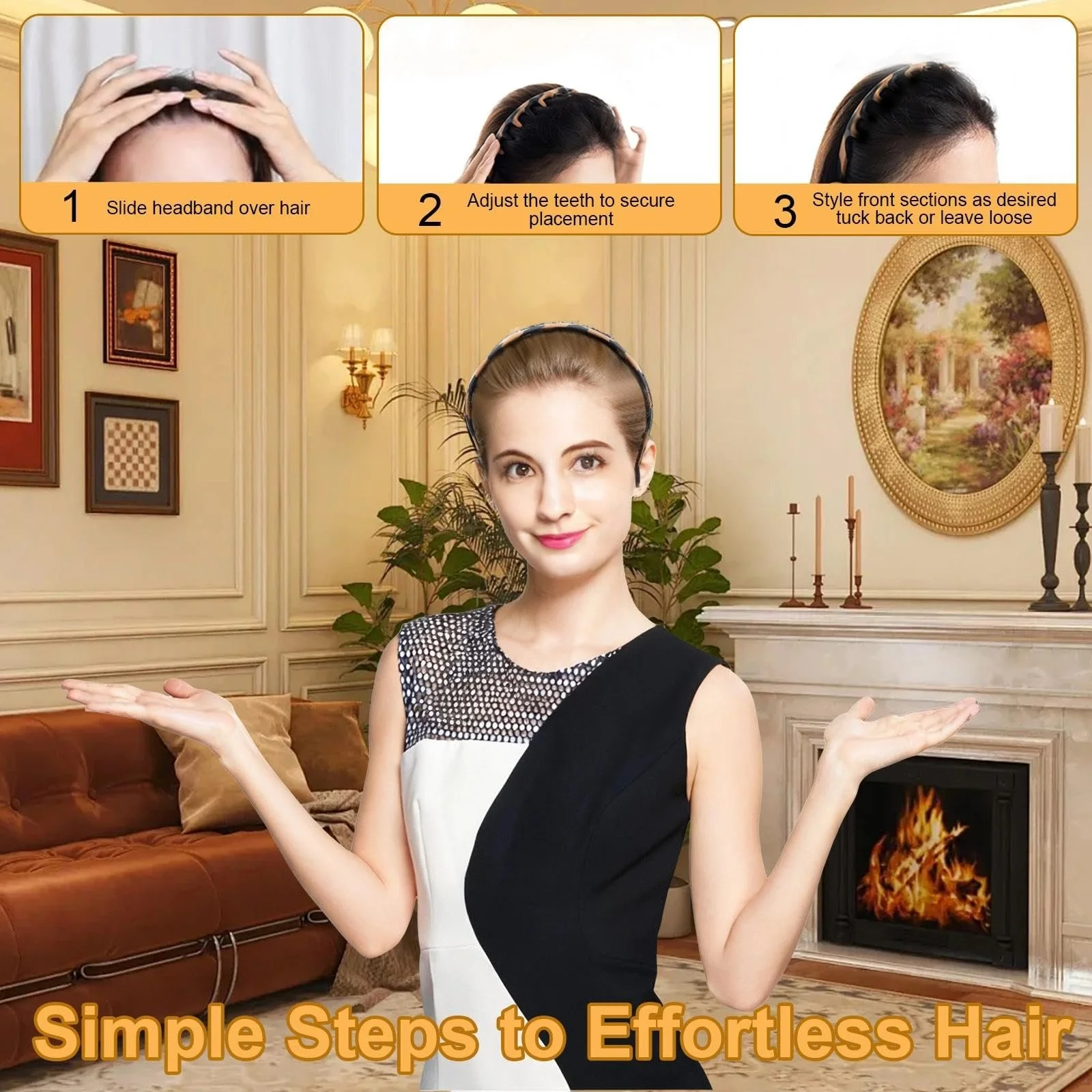 Обруч для волосся Жіночий Zigzag Силіконовий з металевим дротом Регульований, фото №6 Обруч для волосся Жіночий Zigzag Силіконовий з металевим дротом Регульований, фото №6