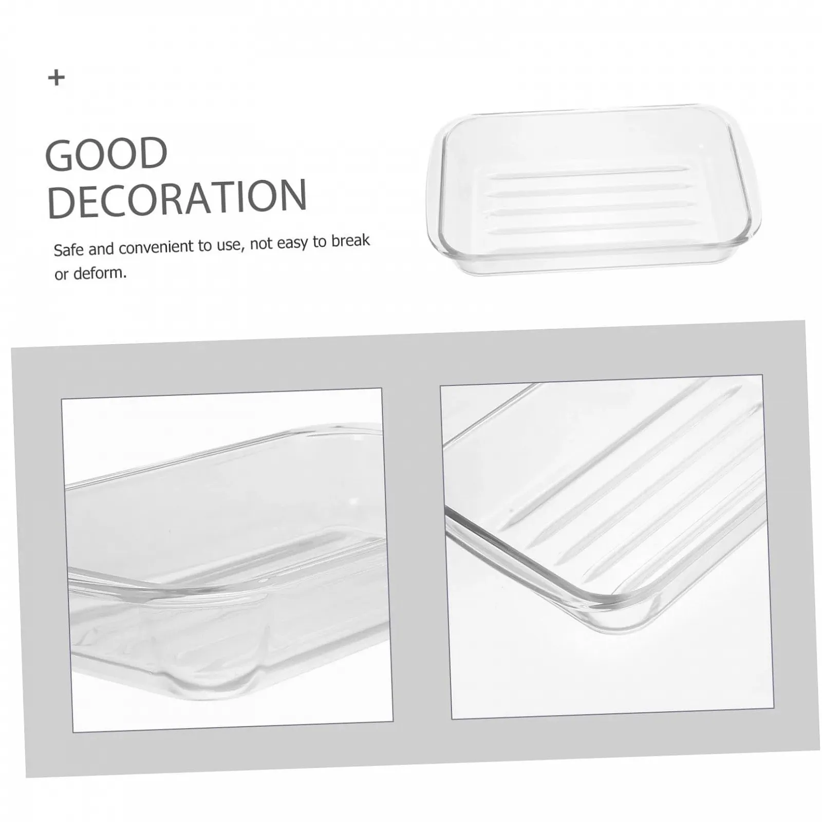 Форма для запікання Gatuida велика скляна термостійка для духовки та мікрохвильової печі для риби та лазаньї, фото №4