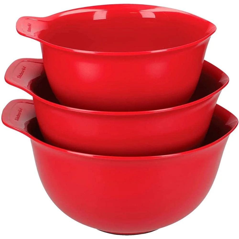 Набор мисок для смешивания KitchenAid 3 штуки Empire Red, фото №4 Набор мисок для смешивания KitchenAid 3 штуки Empire Red, фото №4