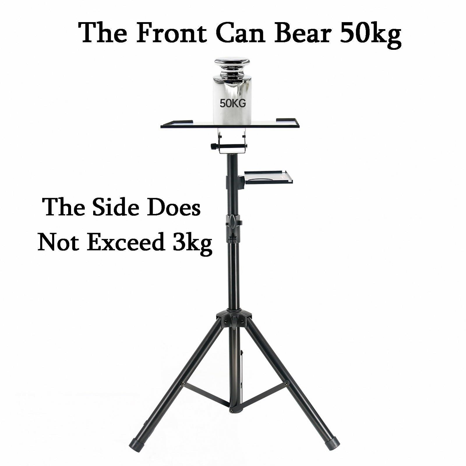 Напольная стойка для ноутбука, портативный штатив для проектора из стали, регулируемый верстак с полкой, для дома, офиса, улицы, грузоподъемность 50 кг, фото №3