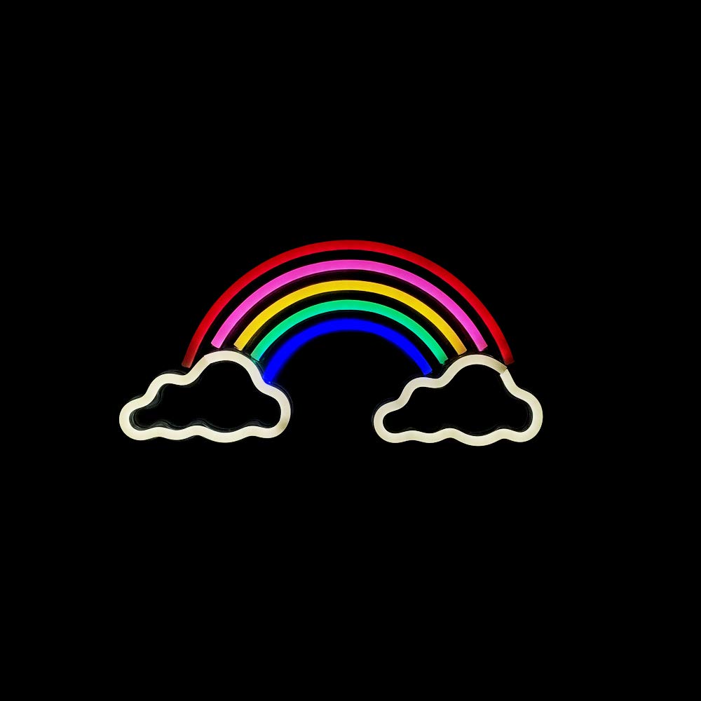 Неоновая лампа LED Rainbow on Clouds USB светильник художественный неоновый бар вечеринка настенная декорация детский подарок, фото №7