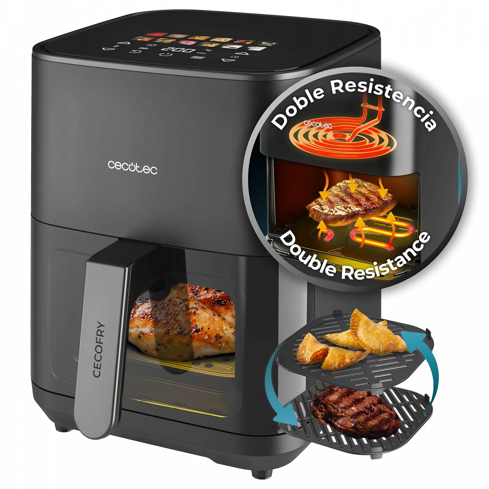 Мультипечь Cecotec Cecofry&Grill Duoheat 4000 4 л 1900 Вт 10 программ, фото №1 Мультипечь Cecotec Cecofry&Grill Duoheat 4000 4 л 1900 Вт 10 программ, фото №1