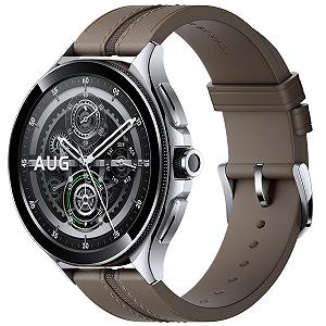 Смарт-годинник Xiaomi Watch 2 Pro Bluetooth® Сріблястий корпус, Коричневий шкіряний ремінець - Фото 1