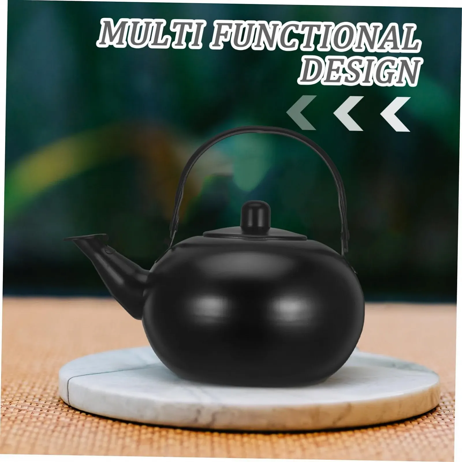 Чайник-заварник FUNNETOYU Edelstahl з вбудованим ситечком, стильний, міцний та рівномірно нагрівається для дому, фото №2