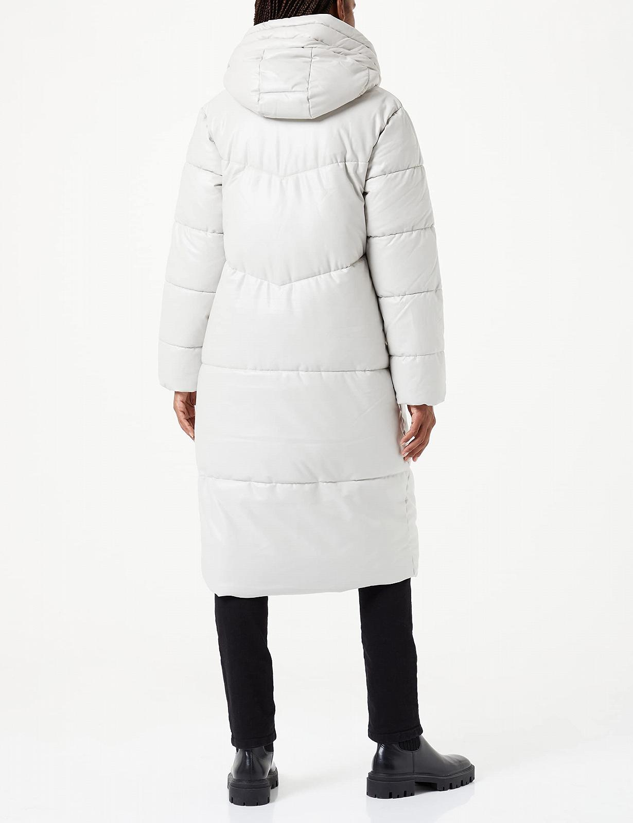 Пуховик Mexx Stretch PU з капюшоном, міді довжини, фото №4