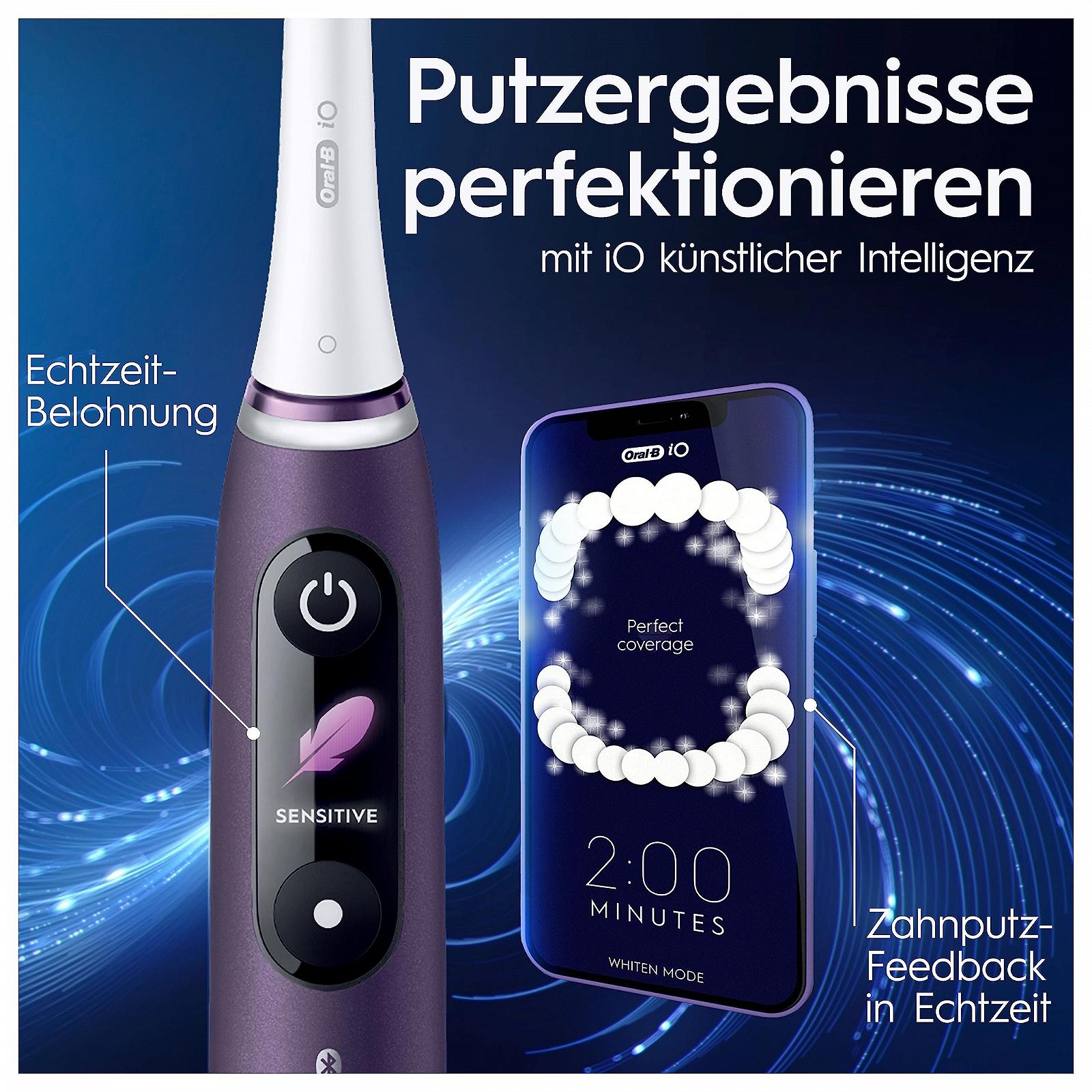 Електрична зубна щітка Oral-B iO 8 Special Edition 6 програм чищення Кольоровий дисплей та косметичка Violet Ametrine, фото №6