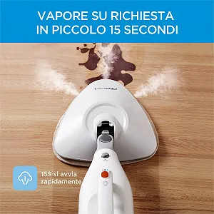 Парова швабра Midea MSM2115WW 10 в 1 біла та срібляста synthetic.ua - Фото 1