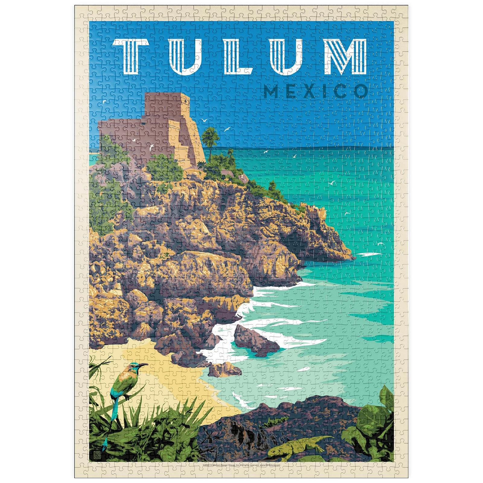 Пазл MyPuzzle Special Collection by Anderson Design Group Mexico: Tulum, Vintage Poster 1000 элементов, фото №1