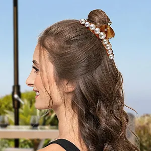 Заколки-крабики Большие с бусинами SP synthetic.ua - Фото 1