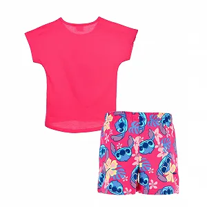 Піжама Disney Stitch, набір з 2 предметів: футболка та шорти synthetic.ua - Фото 1