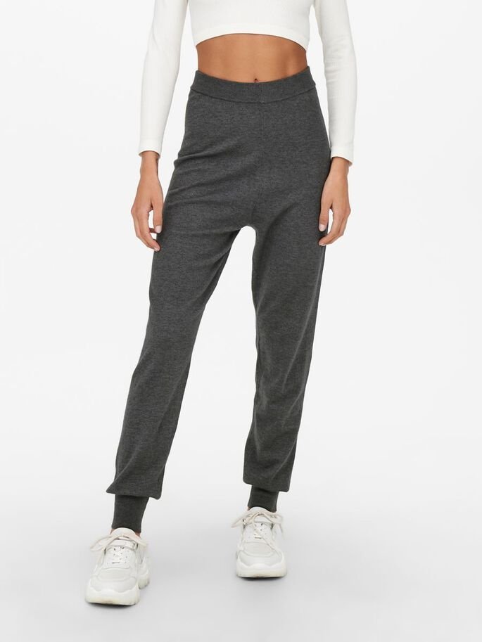Штани ONLYOUNGER  PANTS KNT 15238341-Dark Grey Melange ONLY Темно-сірий S, фото №1