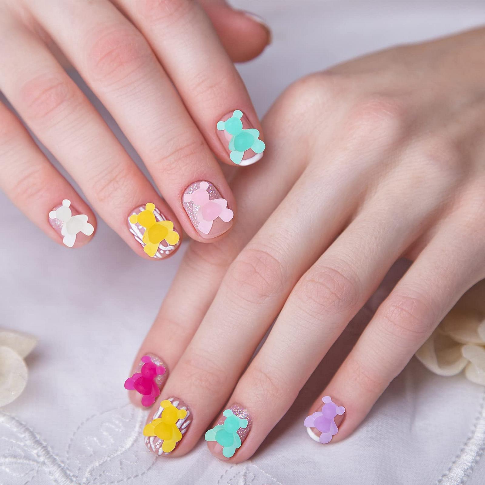 Украшения для ногтей Мишки Жевательные конфеты 3D Каваи 120 шт Разноцветные, фото №6