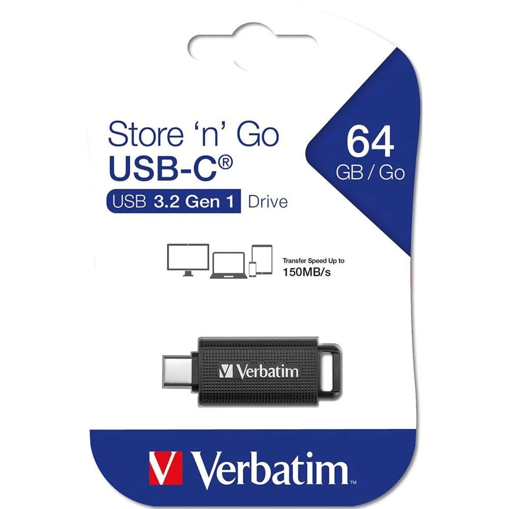 USB-накопичувач Verbatim Store 'n' Go 64GB USB-C Black, фото №5