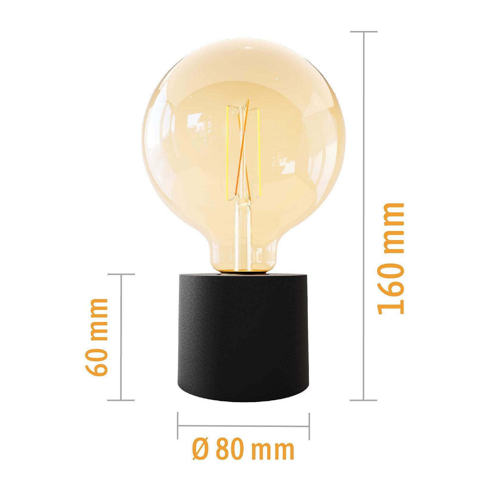 Настільна лампа SSC-LUXon NAMBI Vintage Smart WiFi E27 LED Globe чорна, фото №6