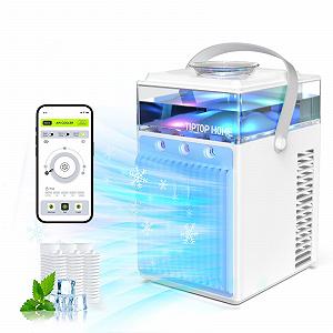 Мобільний кондиціонер Міні 5-в-1 з керуванням через додаток 600 мл резервуар для води 3 швидкості 3 режими туману Портативний - Фото 1