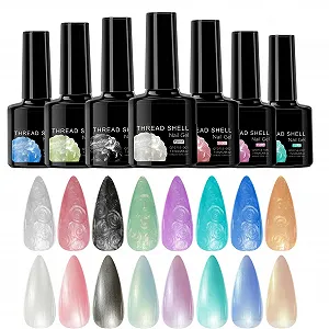 Гель-лак для ногтей Перламутровый UV Gel Nail Polish 7.5 мл Набор из 8 цветов - Фото 1