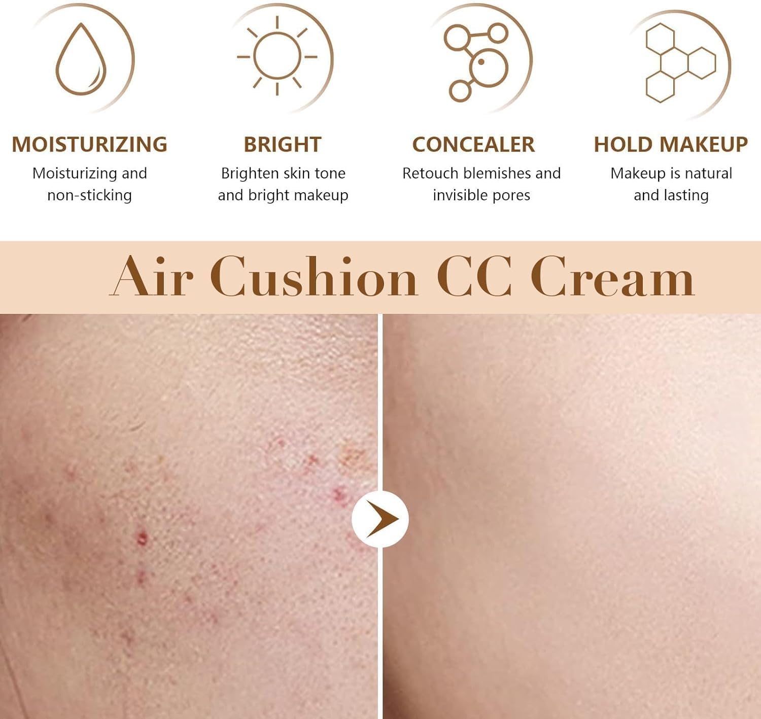 Крем Indicativet Mushroom Head Air Cushion CC Матовый увлажняющий водостойкий консилер (Слоновая кость), фото №5