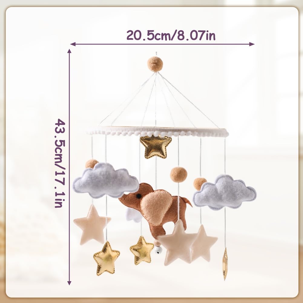 Мобильная детская кроватка Animal Elephant Mobile Baby Wind Chime Star Mobile Baby Pendant, фото №3