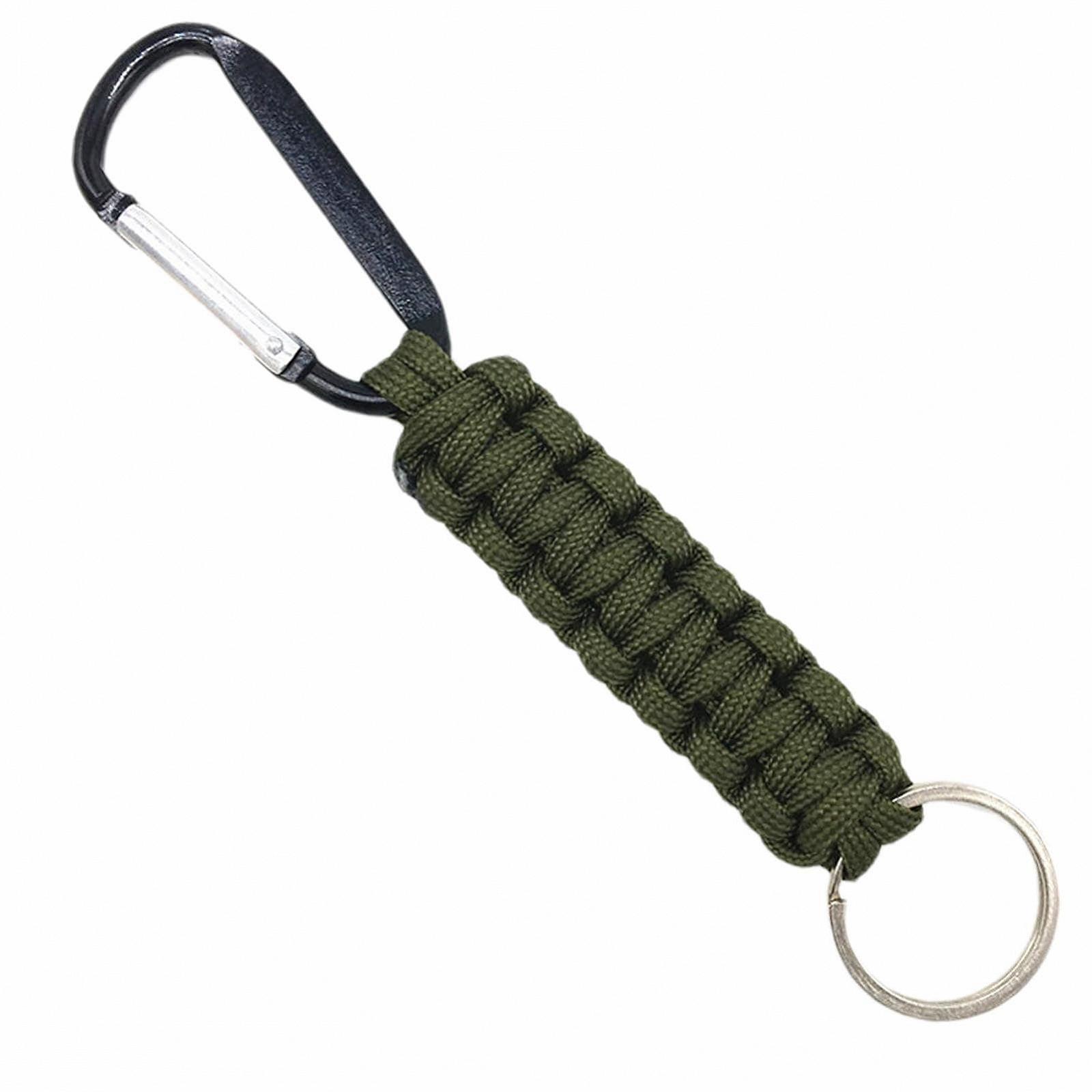 Брелок Coiroaoz Paracord з карабіном, портативний, легкий, на шнурі, надміцний з гачками для ключів, ліхтариків, кусачок, фото №7