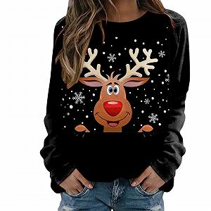 Жіночий Різдвяний світшот з круглим вирізом - Фото 1