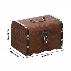 Скарбничка Дерев'яна з ключем Ручної роботи synthetic.ua - Фото 1